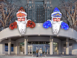 Дед Мороз на крышу