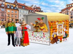 Каркасная палатка со скатертью